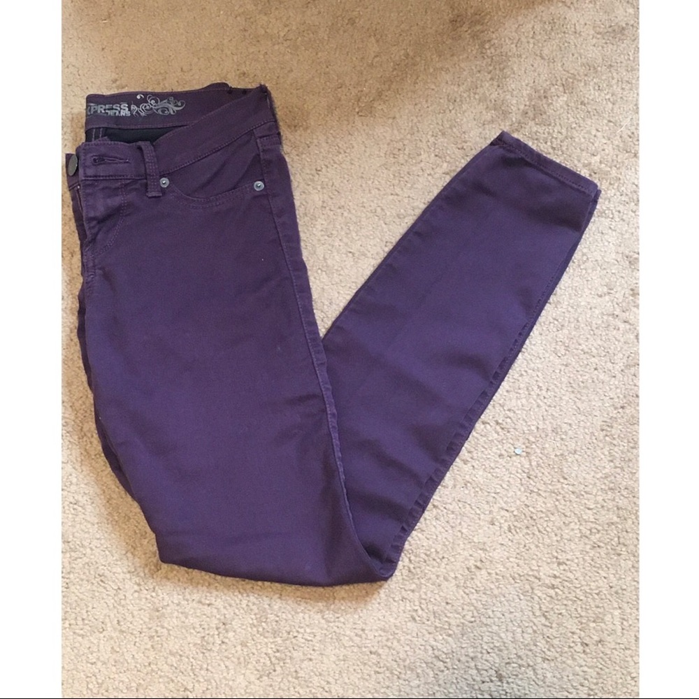 Burgundy Express jeggings